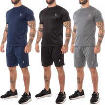 Kit Camisetas + Bermudas Masculinas Conjunto Fitness Para Academia